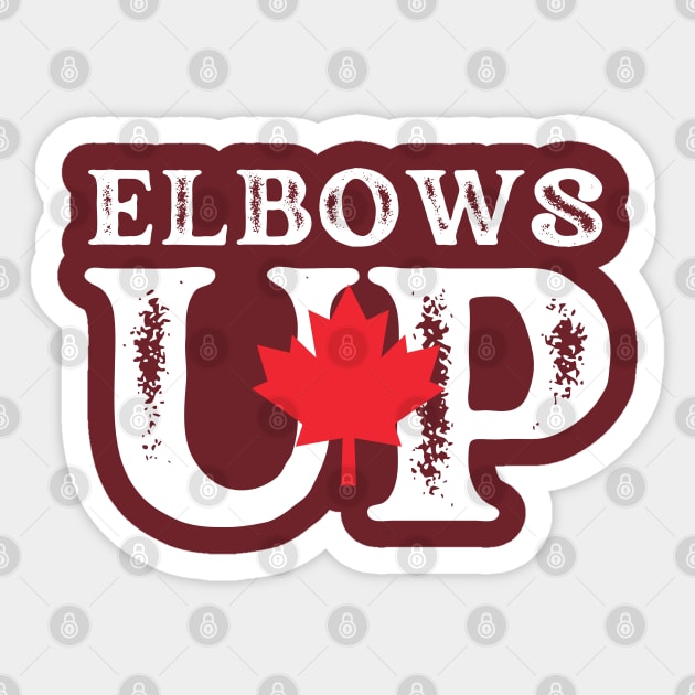 Elbows-Up Sticker by Creatifly Graphic Tees